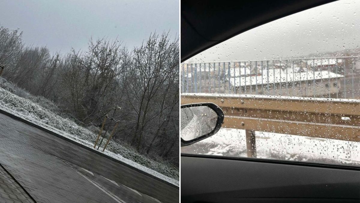 W Starachowicach spadł śnieg