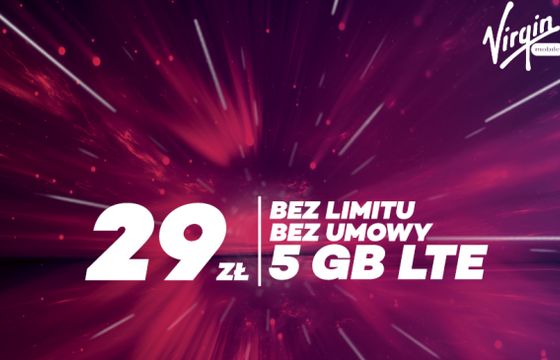 Virgin Mobile: 5 GB zamiast 2 GB internetu w pakiecie #BezLimitu