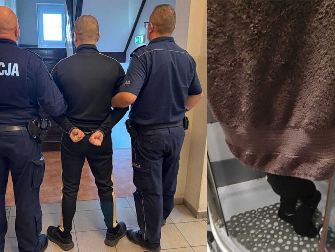 Bytów: Dzielnicowi znaleźli go pod prysznicem w ubraniu