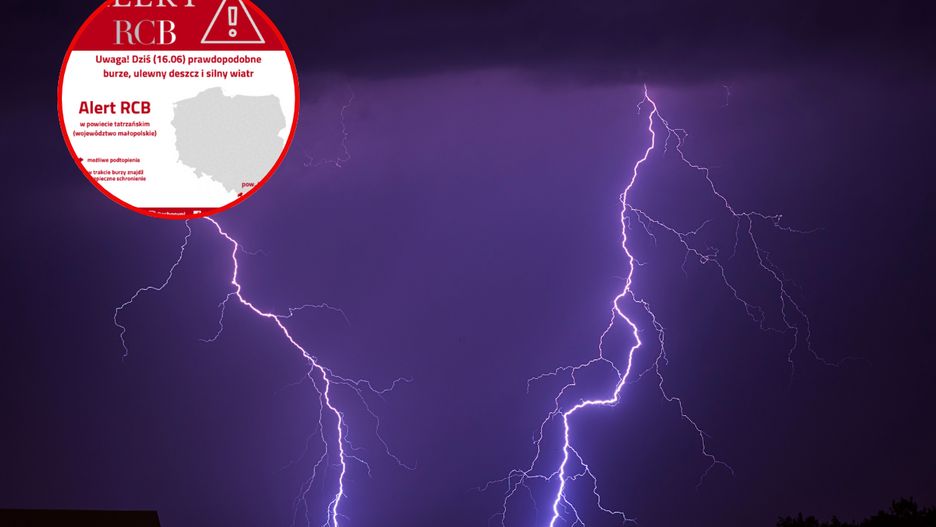 Alert RCB dla południowej Polski