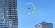 Manewry śmigłowca nad Warszawą. Black Hawk zawisł nad wieżowcem