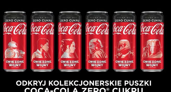 Coca-Cola Zero promowana w puszkach z bohaterami „Gwiezdnych wojen” (wideo)