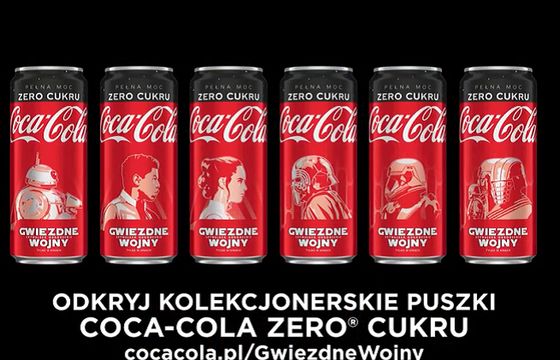 Coca-Cola Zero promowana w puszkach z bohaterami „Gwiezdnych wojen” (wideo)