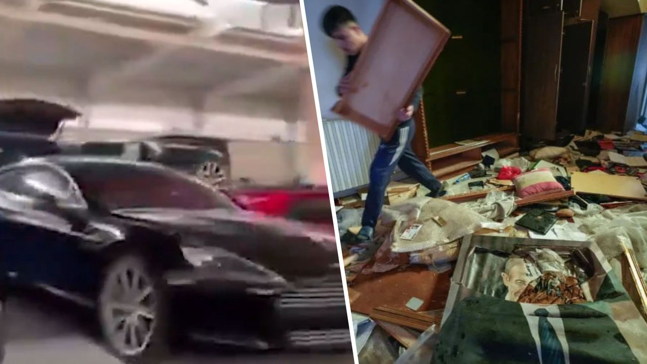 They entered Assad's garage. They are taking everything they can.