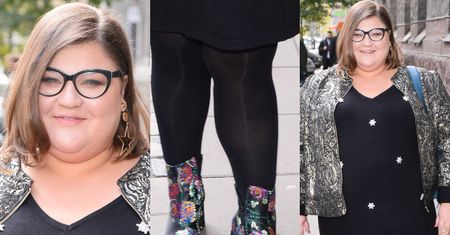 Dominika Gwit świętuje Dzień Spódnicy w czarnej sukience i botkach w kwiatki (ZDJĘCIA)