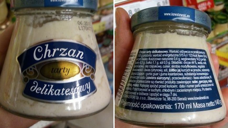 Kupując chrzan w słoiczku należy kierować ilością chrzanu w produkcie