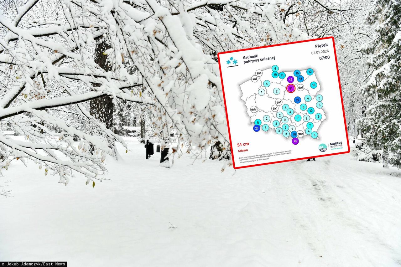 Mława polskim biegunem zimna. 51 cm śniegu, a będzie jeszcze więcej