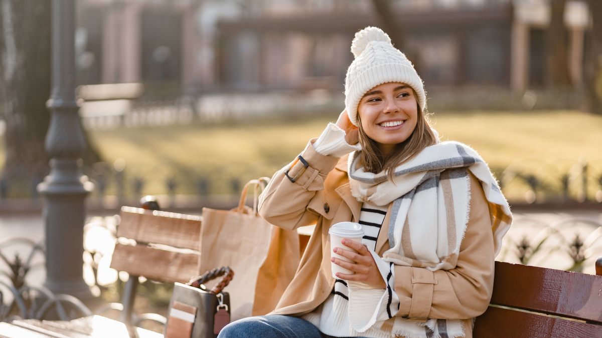 stylish woman walking in winter streetstylish woman walking in winter street wearing beige coat, knitted hat, scarf, smiling happy cold season fashion trend, shopping bag, drinking coffeetrend, fashion, style, knitted, clothing, scarf, hipster, modern, european, elegant, winter, outside, smiling, weather, bag, lady, jacket, season, hat, cold, outdoors, casual, cheerful, autumn, portrait, trendy, urban, outfit, pretty, stylish, coat, beauty, attractive, happy, outdoor, clothes, lifestyle, female, girl, city, young, street, beautiful, model, woman, trend, fashion, style, knitted, clothing, scarf, hipster, modern, european, elegant, winter, outside, smiling, weather, bag, lady, jacket, season, hat, cold, outdoors, casual, cheerful, autumn, portrait, trendy, urban, outfit, pretty, stylish, coat, beauty, attractive, happy, outdoor, clothes, lifestyle, female, girl, city, young, street, beautiful, model, woman