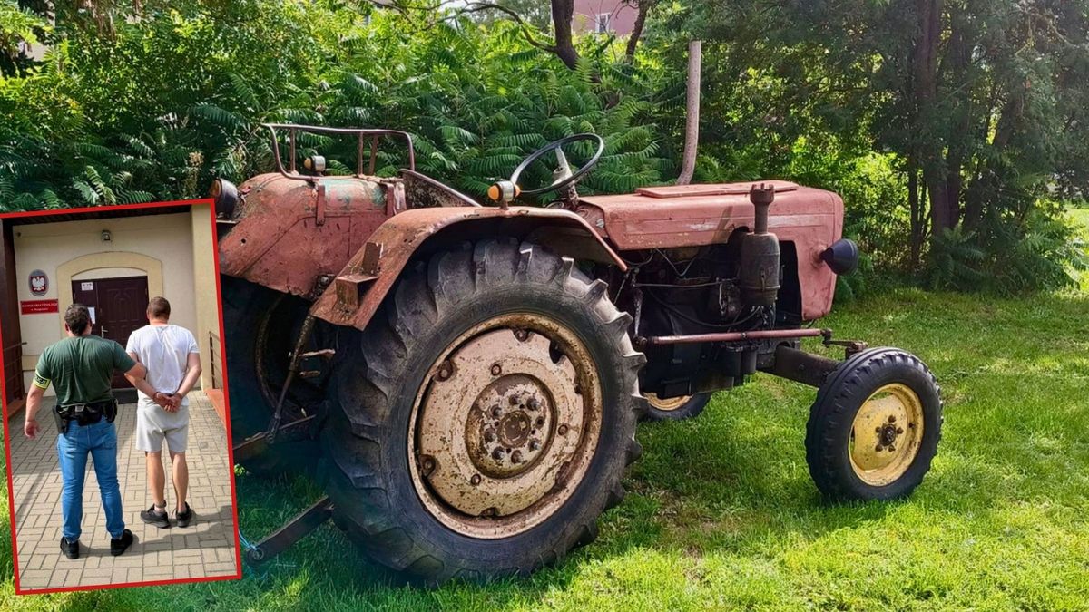 Skradziony ciągnik i zatrzymany sprawca kradzieży