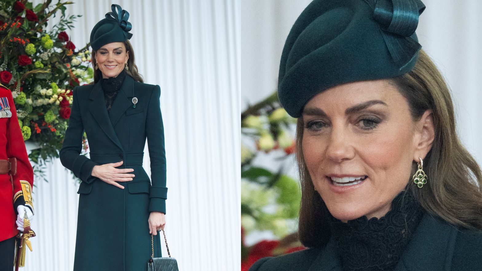 Księżna Kate wita sułtana Omanu. Zachwyciła szmaragdową stylizacją