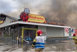 Słupsk. Spłonęła Biedronka przy ul. Wolności