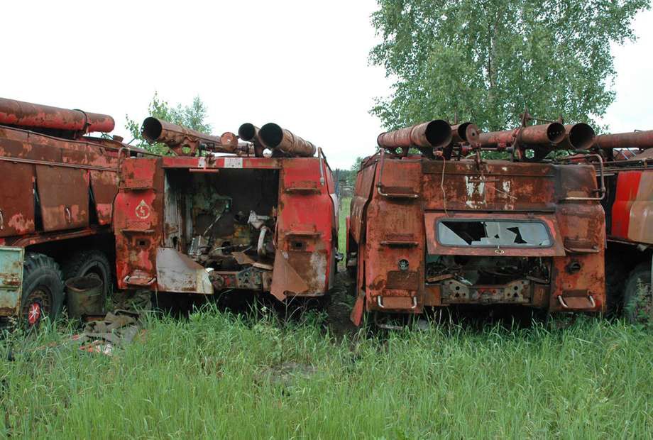 Cmentarzysko napromieniowanych pojazdów pod Czarnobylem 17