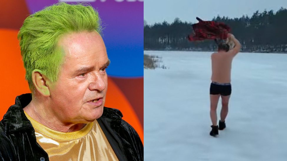 72-letni Piotr Pręgowski pokazał, jak morsuje