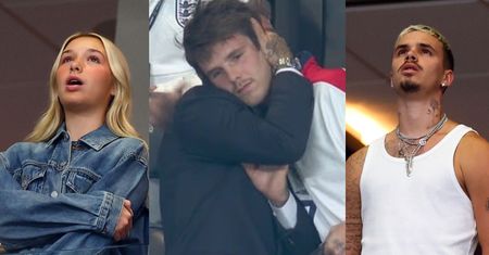Dzieci Beckhamów przeżywały mundialowe emocje z trybun. 15-letnia Harper przypomina mamę z czasów Spice Girls? (ZDJĘCIA)