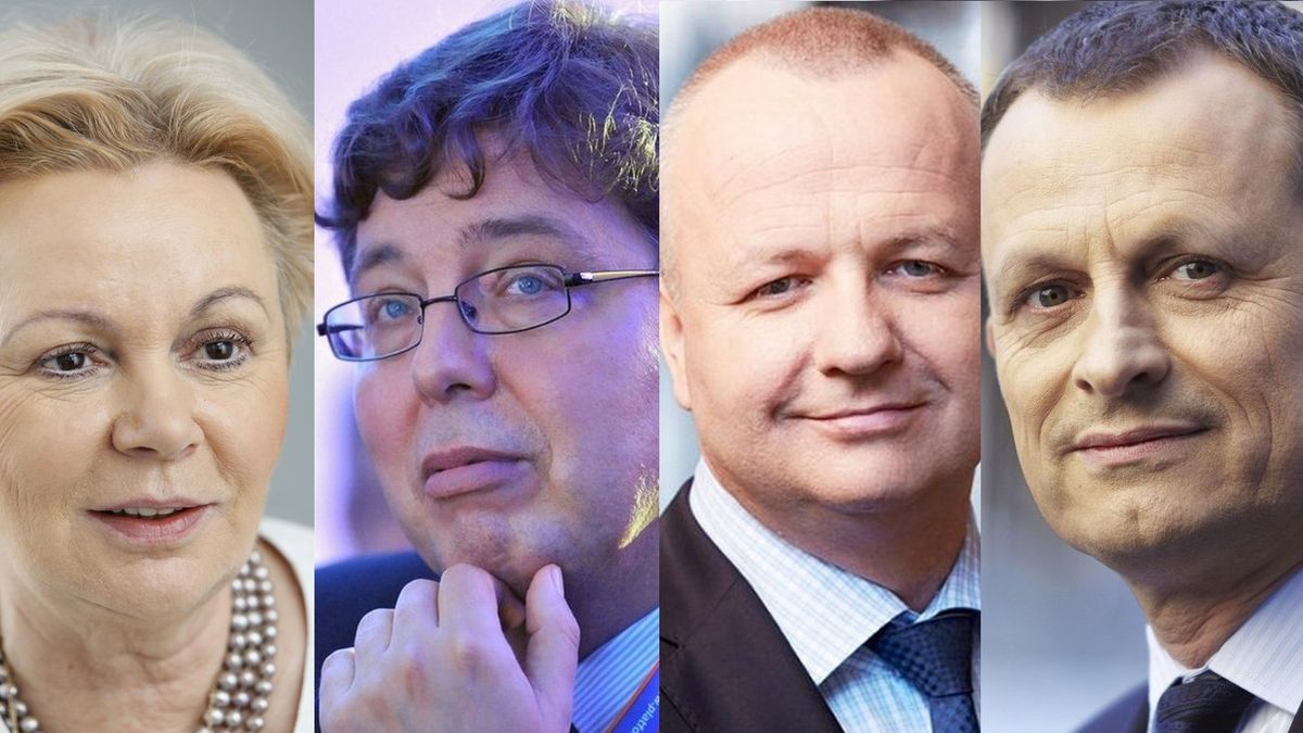 Od lewej: Krystyna Skowrońska, Tadeusz Aziewicz,</br>Wojciech Kowalczyk, Zdzisław Gawlik</br>