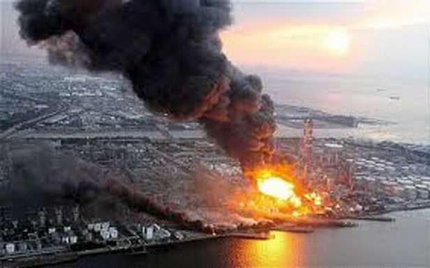 Płonąca elektrownia Fukushima 1 (Fot. CityPictures.org)