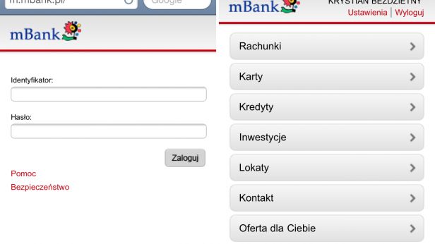 mBank udostępnił mobilną odsłonę serwisu transakcyjnego 1