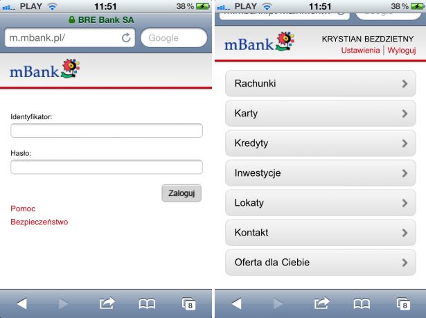 mBank udostępnił mobilną odsłonę serwisu transakcyjnego