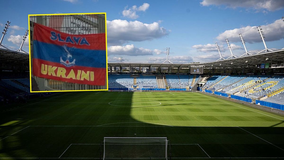 Getty Images / Sebastian Frej/X/Zorya Londonsk / Na zdjęciu: Motor Lublin Arena i baner angielskich kibiców