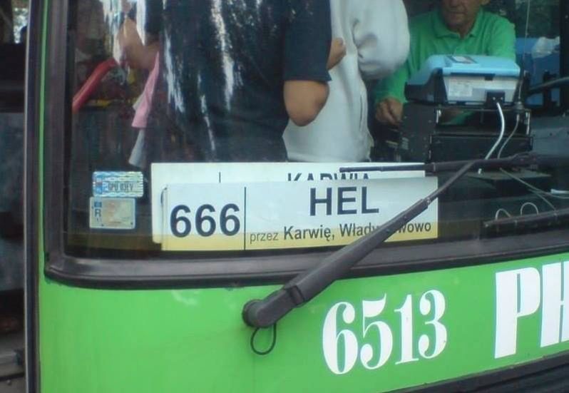 Autobus linii 666 na Hel. Apel do PKS Gdynia o zmianę numeru, bo uderza to w "chrześcijański porządek państwa"