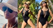 Kinga Rusin demonstruje sylwetkę w plażowym wydaniu. "Uciekliśmy z Barbadosu"
