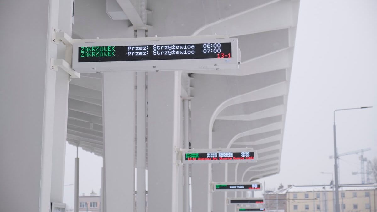 Stanowiska odjazdu autobusów na Dworcu Lublin