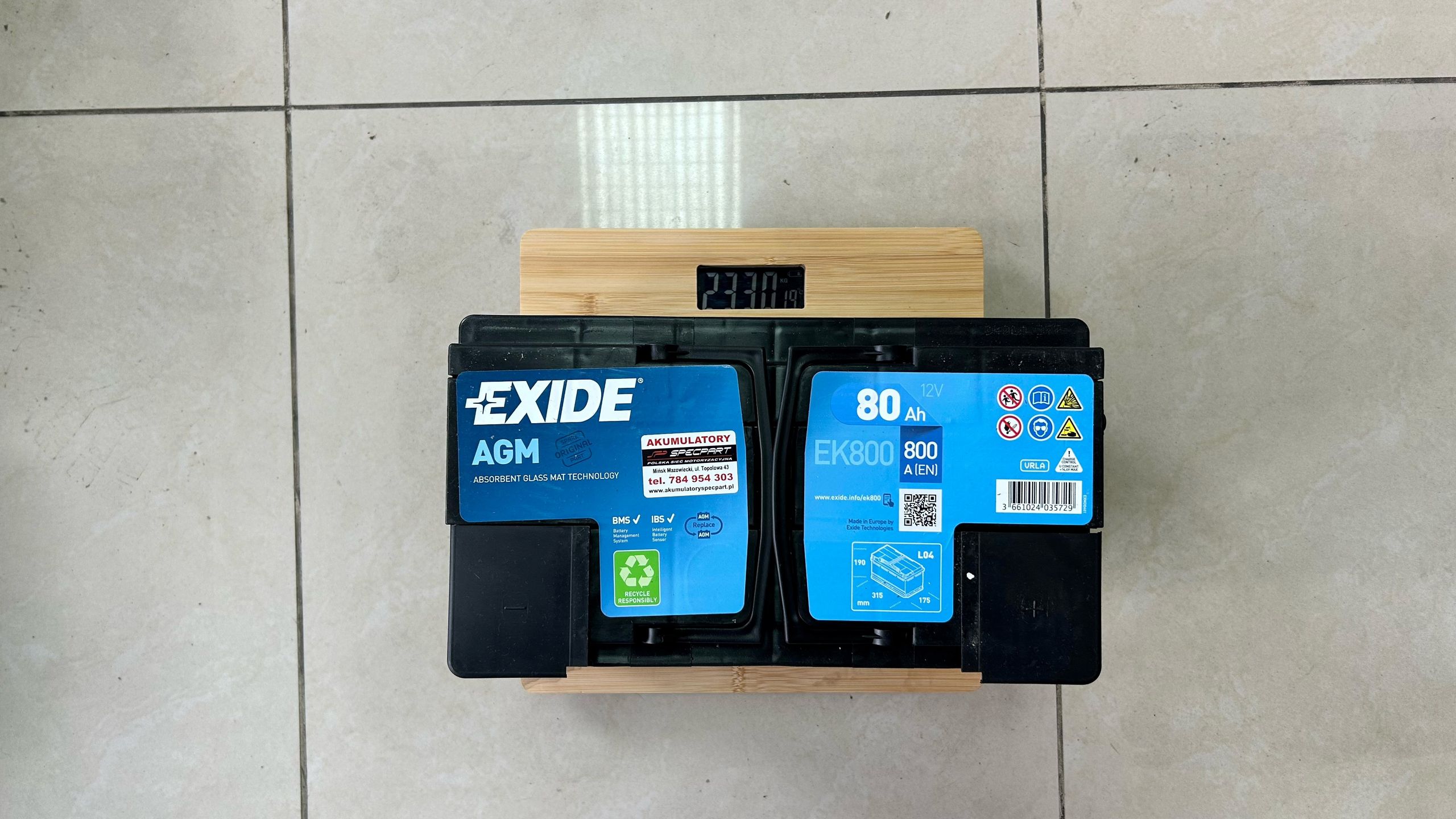 Akumulator 80Ah (AGM) - 23,3 kg
