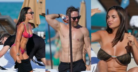 Zbudowany jak grecki bóg David Guetta smaży się na plaży z piękną ukochaną i spadkobierczynią fortuny Lamborghini (ZDJĘCIA)