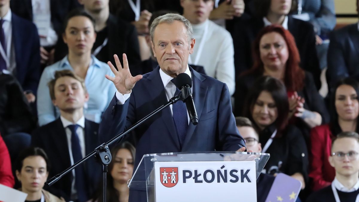 Donald Tusk podczaskonwencji Platformy Obywatelskiej.