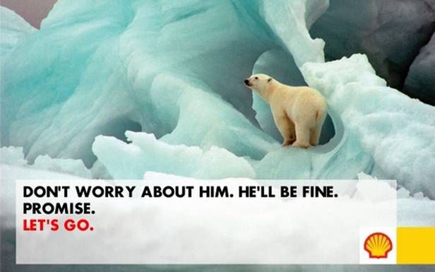 Jedna z fałszywych reklam Shella (Fot. ArcticReady.com)