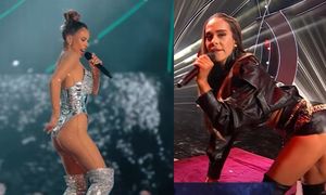 Widzowie "Sylwestra z Dwójką" UBOLEWAJĄ nad odsłoniętymi pośladkami Dody i Blanki: "Żal dzieci, które to widziały"