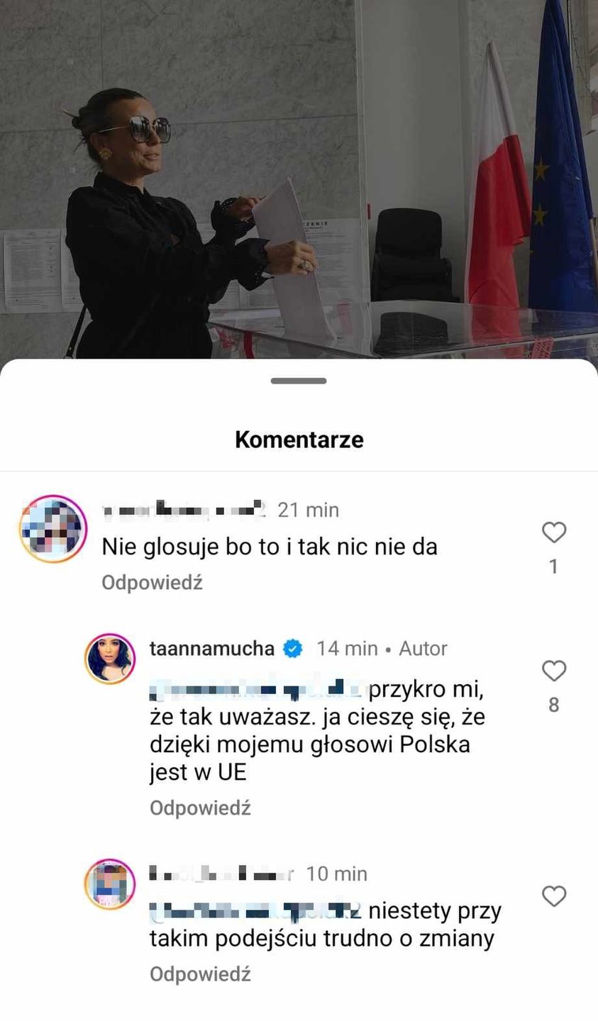 Anna Mucha odpowiadała na krytyczne komentarze