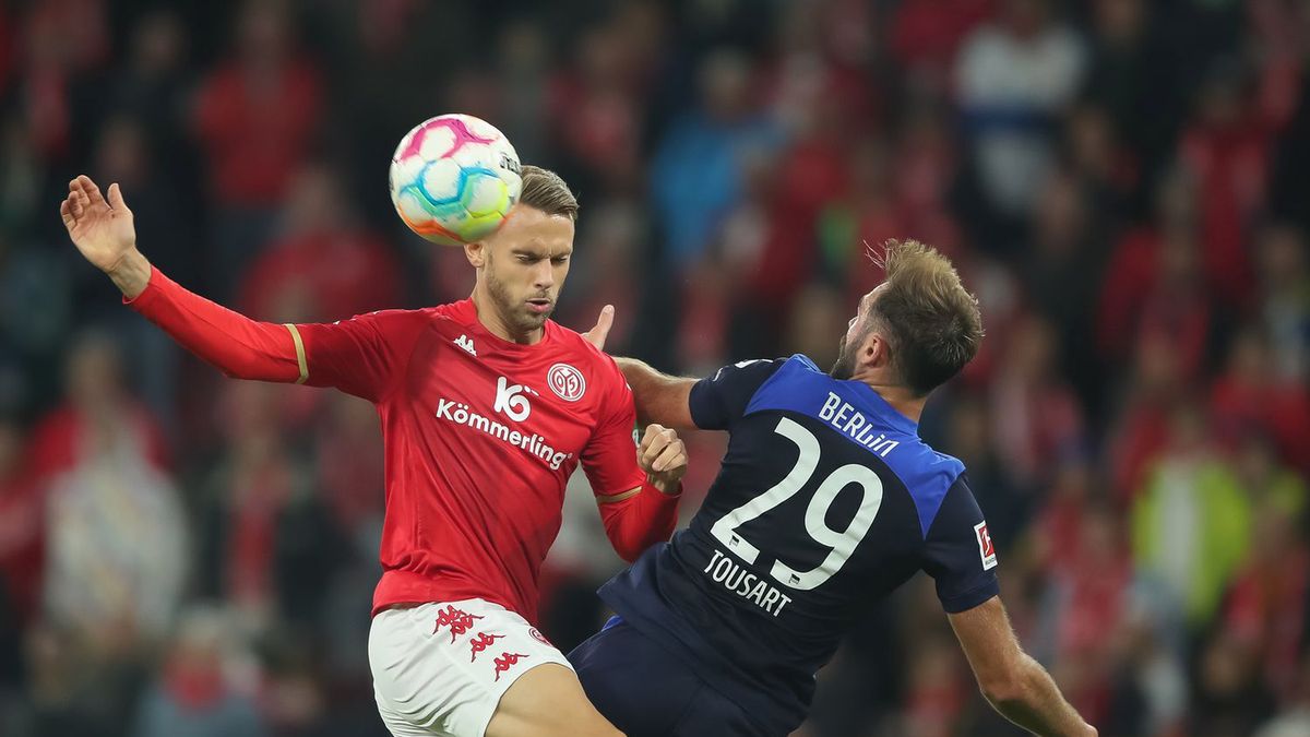 Zdjęcie okładkowe artykułu: Getty Images / Christian Kaspar-Bartke / Marcus Ingvartsen (1. FSV Mainz 05) i Lucas Toussart (Hertha Berlin)