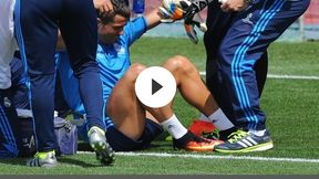 Cristiano Ronaldo zwijał się z bólu