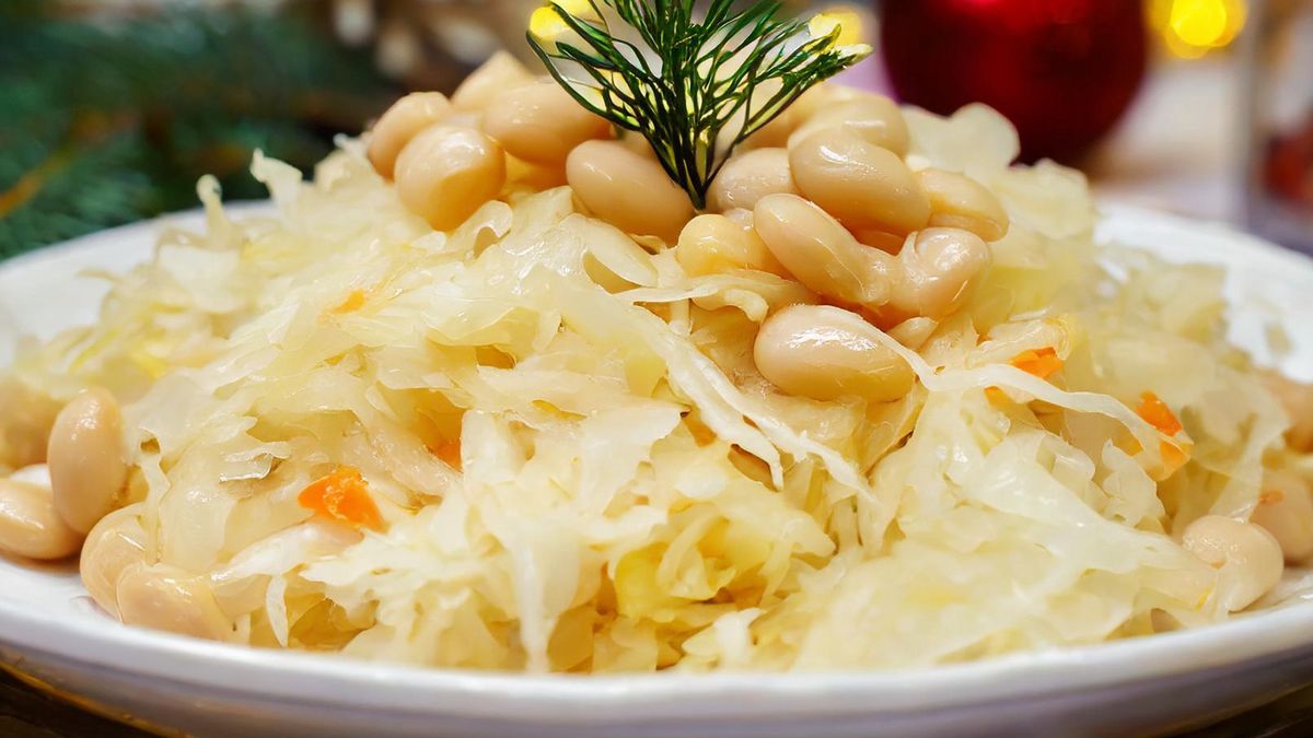 Wigilijna kapusta z grochem z przyprawami