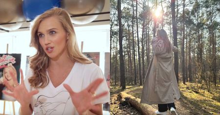 Agnieszka Kaczorowska spaceruje po lesie i oznajmia: "PIĘKNY CZAS"