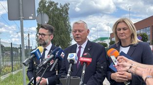 Konferencja Prawa i Sprawiedliwości przed Fabryką Broni Łucznik w Radomiu. Co zapowiedzieli? Zobacz zdjęcia