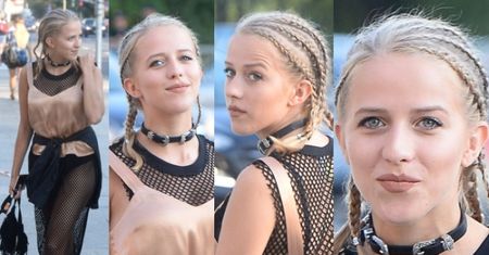 Jessica w siatce i z obrożą na szyi idzie na koncert Rihanny (ZDJĘCIA)