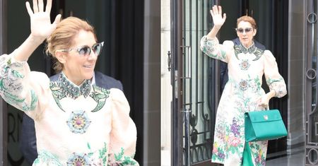 Celine Dion w kwiecistym płaszczu za 35 tysięcy złotych (ZDJĘCIA)
