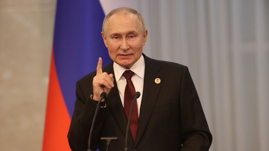 Russia's President Putin In Bishkek For The Eurasian Economic Union Summit
BISHKEK, KYRGYZSTAN - DECEMBER 9: (RUSSIA OUT) Russian President Vladimir Putin gestures during his press conference at the Eurasian Economic Summit. Leaders of Russia, Belarus, Kazakhstan and Armenia gathered in the Kyrgyz capital for the Eurasian Economic Union (EAEU) Summit. (Photo by Contributor/Getty Images)
Contributor