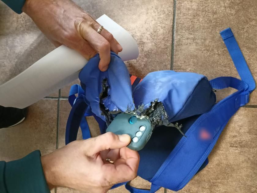 telefon  wybuchł na lekcji