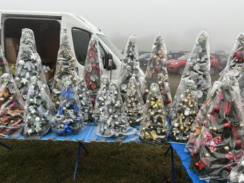 Wierzbica: Stroiki, instalacje świąteczne i świecidełka na targowisku