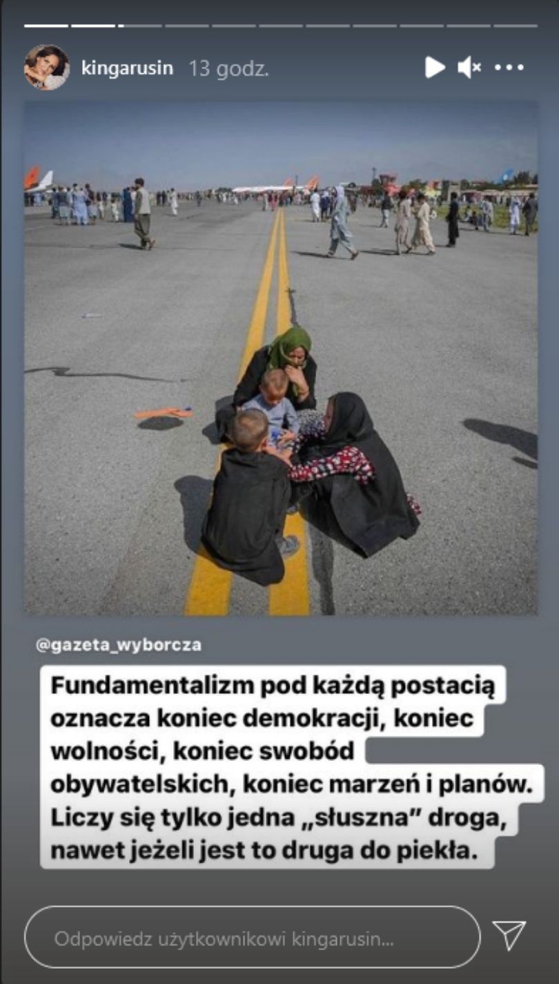 Kinga Rusin komentuje wydarzenia w Afganistanie