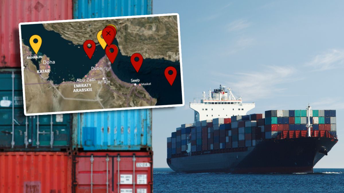 Mapka z incydentami w Cieśninie. Zdj. ilustracyjne w tle