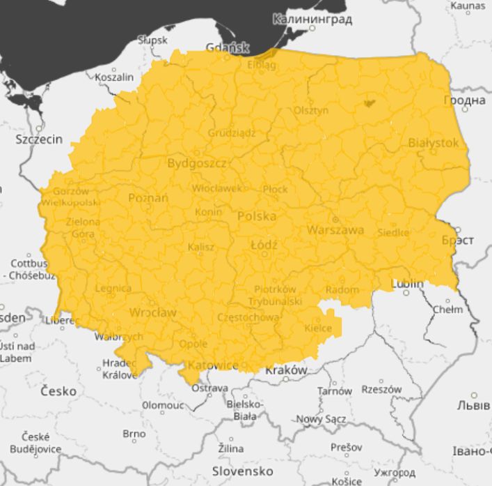 Wprowadzono alerty przed marznącymi opadami