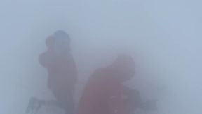 Burza śnieżna na Grenlandii. W niej Miłka Raulin