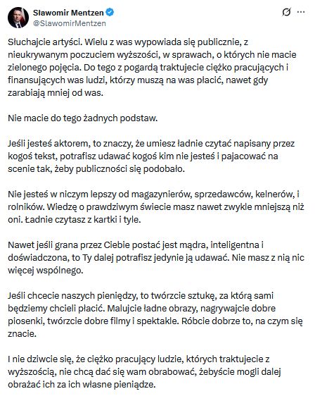 Wpis Sławomira Mentzena