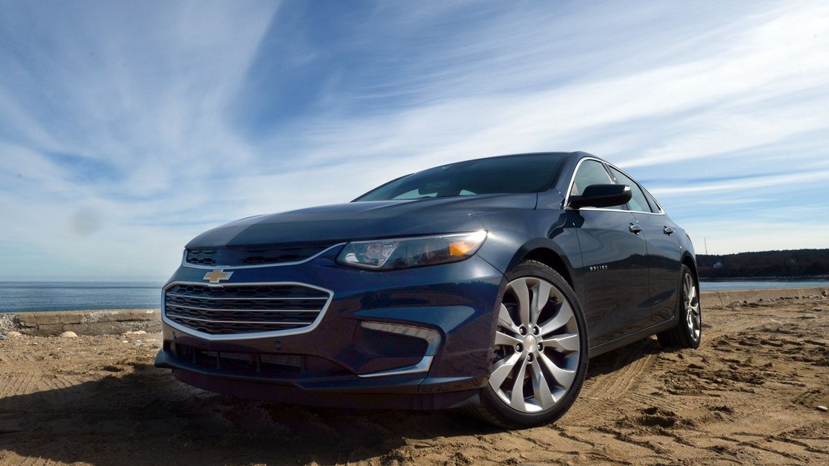 (Plymouth, Ma 022716) 2016 Chevrolet Malibu 2LZ Premier sedan . Staff photo by Jim Mahoney (Photo by Jim Mahoney/MediaNews Group/Boston Herald via Getty Images)