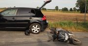 Kobierno: Zderzenie motocykla z samochodem. Jedna osoba w szpitalu