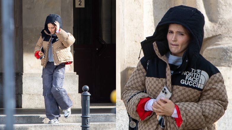 Marina Łuczenko w centrum Warszawy